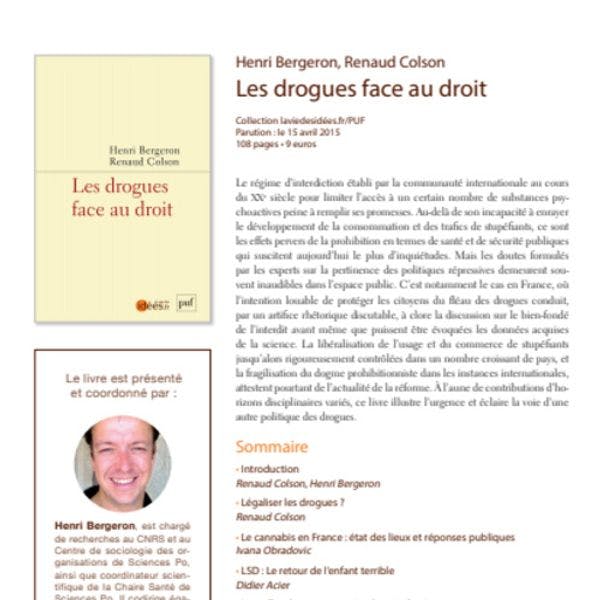 Regulating drugs: LIEPP's research group in partnership with, LSE IDEAS & CNRS unit "droit et changement social" 