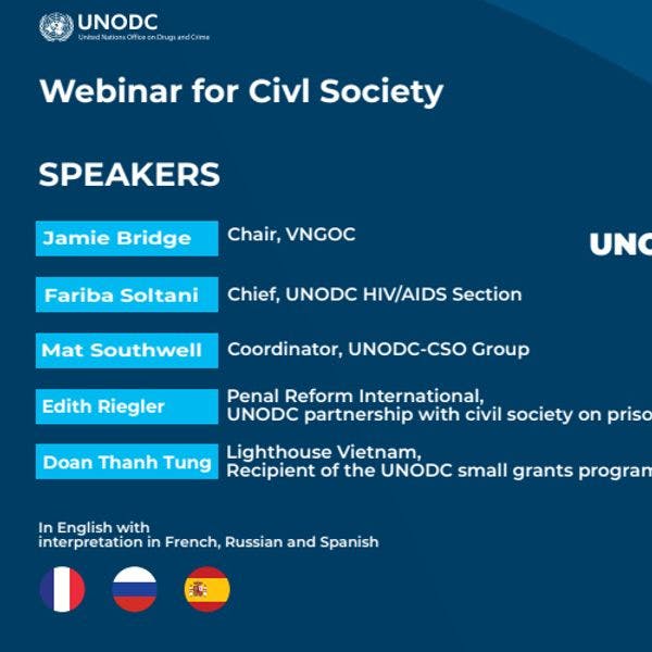 Avances Globales sobre VIH/SIDA, y Colaboración de UNODC con la Sociedad Civil