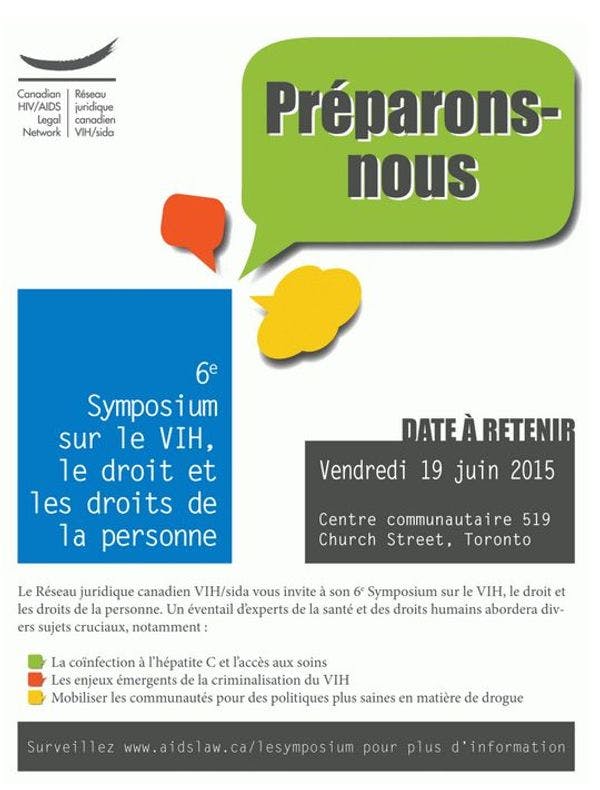 6e symposium sur le VIH, le droit et les droits de la personne