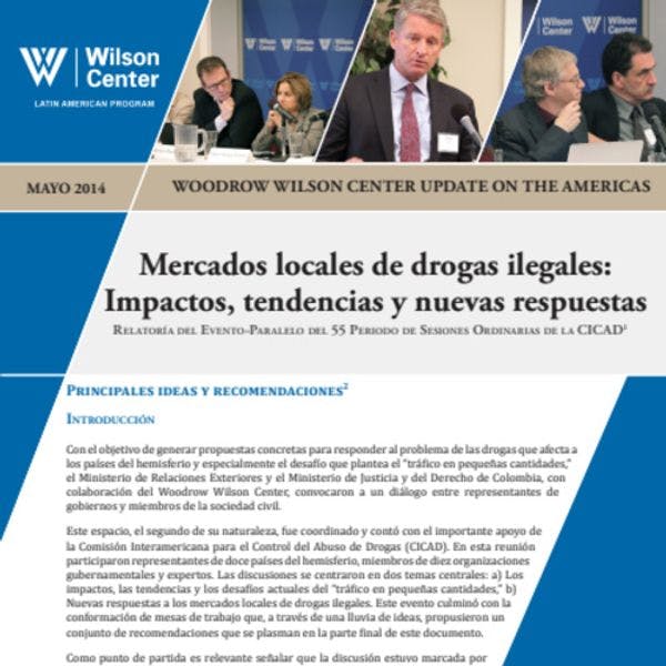 Mercados locales de drogas ilegales: Impactos, tendencias y nuevas respuestas. Relatoría del evento-paralelo del 55 periodo de sesiones ordinarias de la CICAD