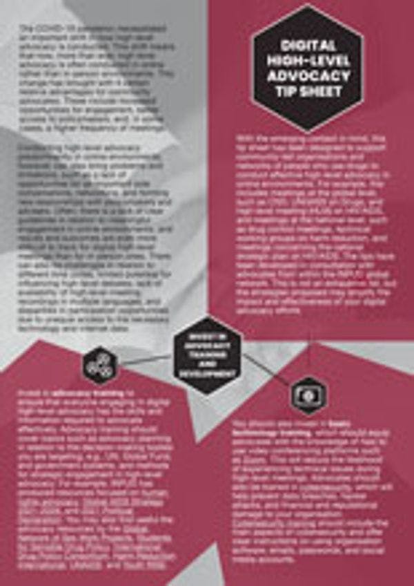 Digital high-level advocacy tip sheet