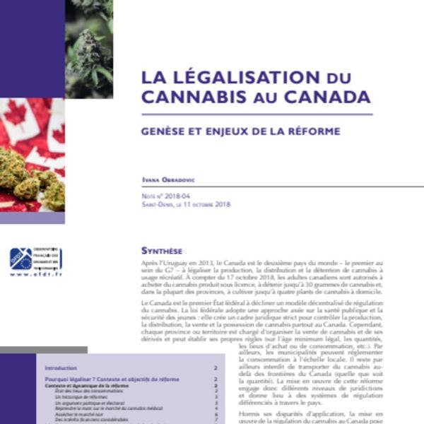 La légalisation du cannabis au Canada