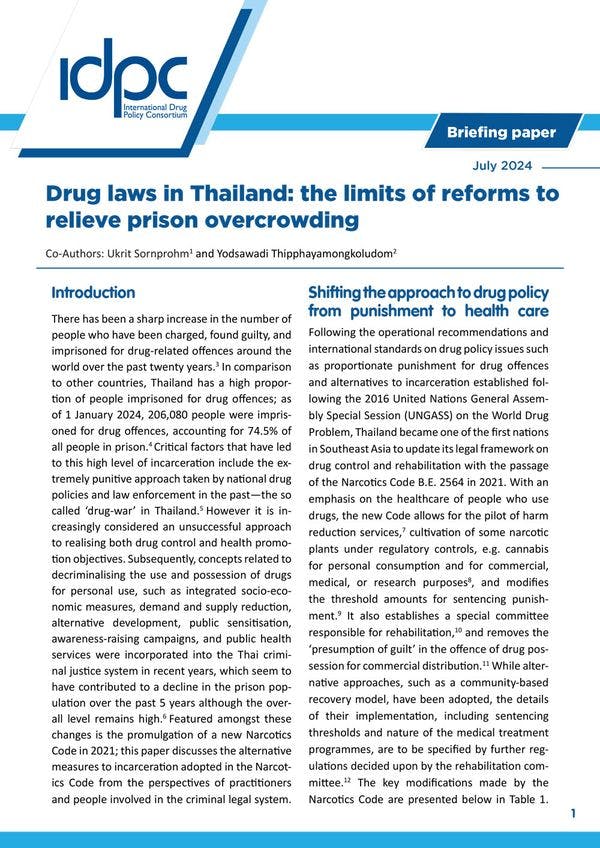 Leyes sobre drogas en Tailandia: los límites de las reformas para aliviar el hacinamiento carcelario