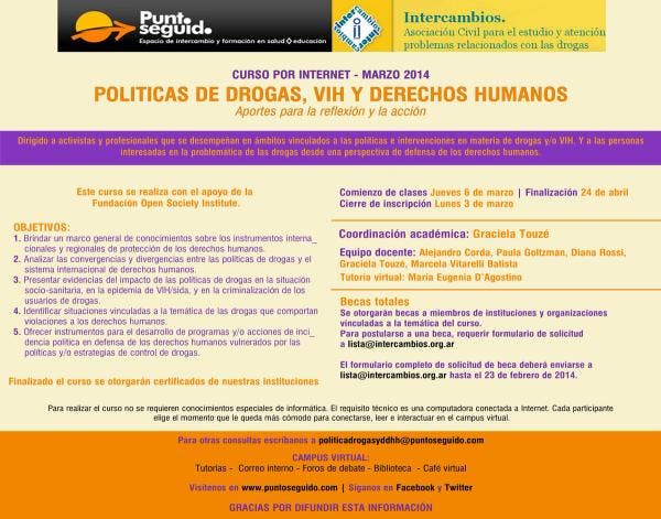 Políticas de drogas, VIH y derechos humanos