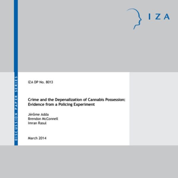 Criminalité et dépénalisation de la possession de cannabis: Preuves obtenues lors d’expériences de maintien de l'ordre