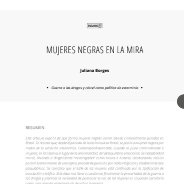 Mujeres negras en la mira: Guerra a las drogas y cárcel como política de exterminio