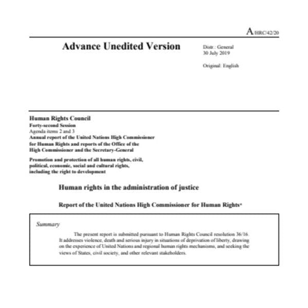 Los derechos humanos en la administración de la justicia