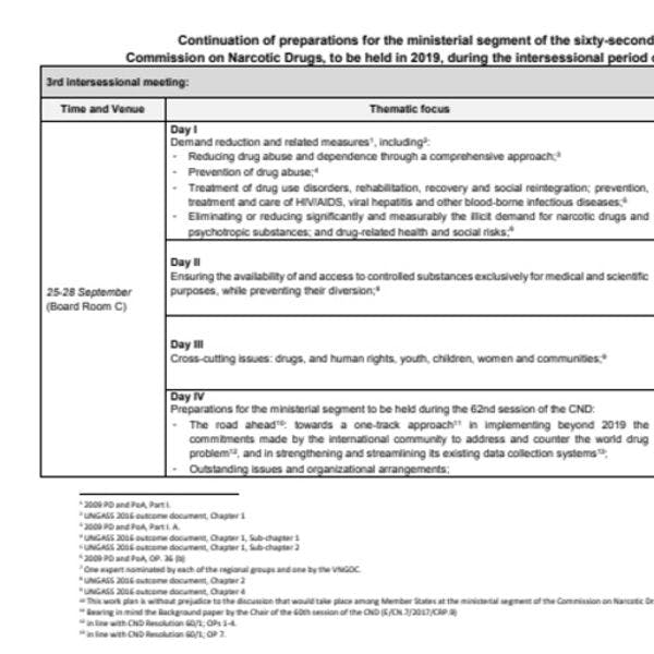 3ème réunion intersession de la CND