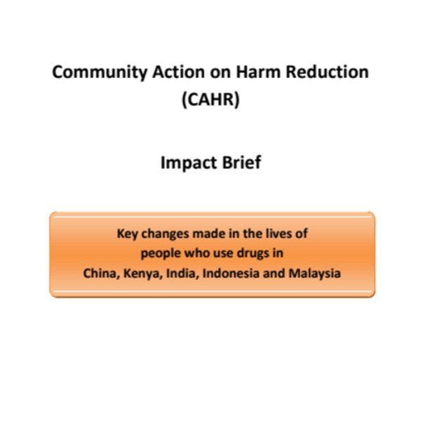 Cambios claves logrados en la vida de las personas que consumen drogas en China, Kenia, India, Indonesia y Malasia