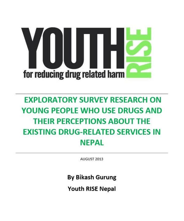 Estudio exploratorio sobre jóvenes que usan drogas y su percepción de los servicios de drogas existentes en Nepal