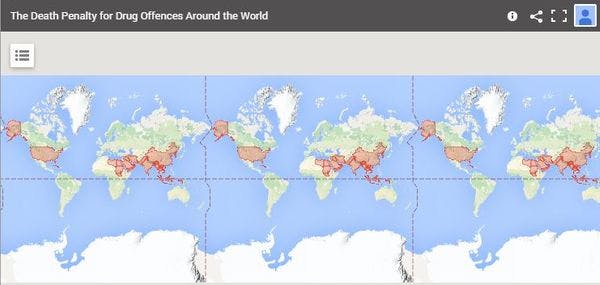 Interactive map: Drug offences and the death penalty