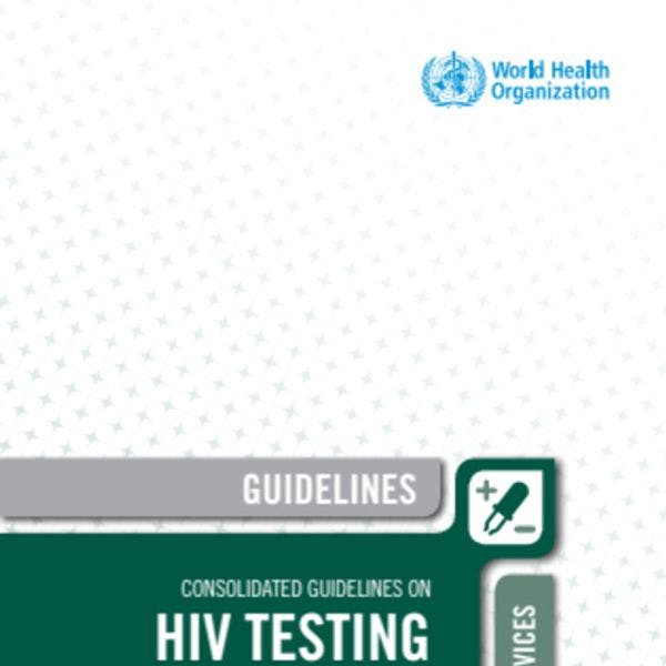 Consolidated guidelines on HIV testing services