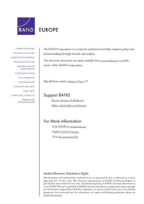 RAND assessment of the implementation of the EU Drugs Strategy 2005—2012 and its Action Plans