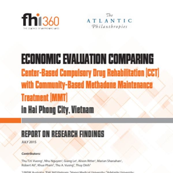 Evaluation économique au Vietnam : comparaison entre le traitement de réhabilitation obligatoire et le traitement a la méthadone  