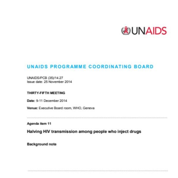 Halving HIV transmission among people who inject drugs