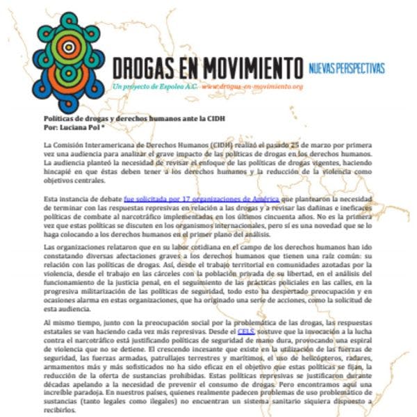 Políticas de drogas y derechos humanos ante la CIDH