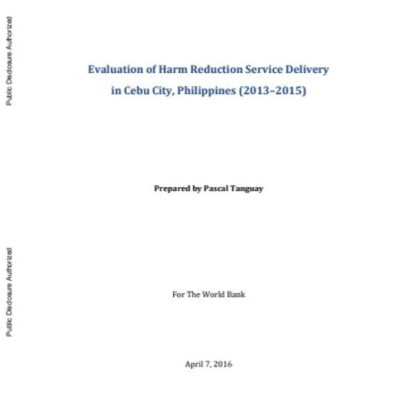 Evaluation of harm reduction service delivery in Cebu City, Philippines (2013 –2015)