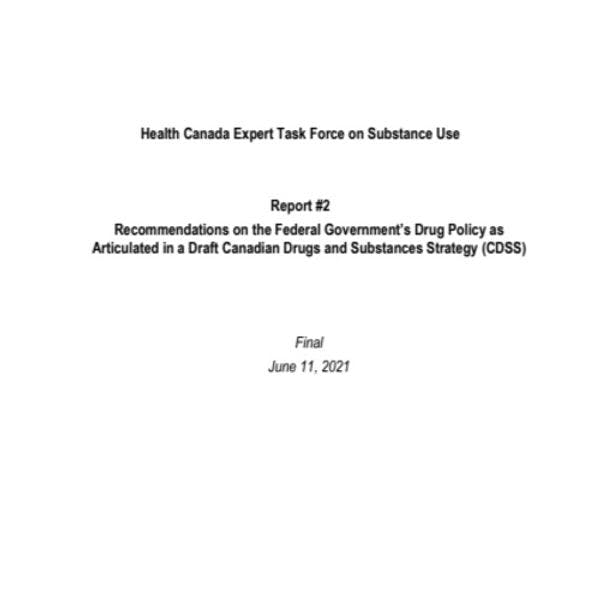 Grupo de Trabajo de Expertos sobre Consumo de Sustancias de Canadá: Informes