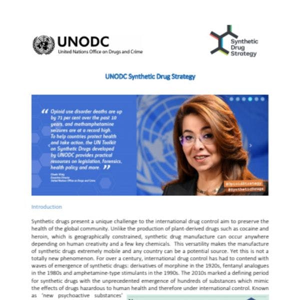 UNODC Synthetic Drug Strategy 