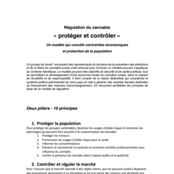 Régulation du cannabis: "Protéger et contrôler" un modèle qui concilie contraintes économiques et protection de la population