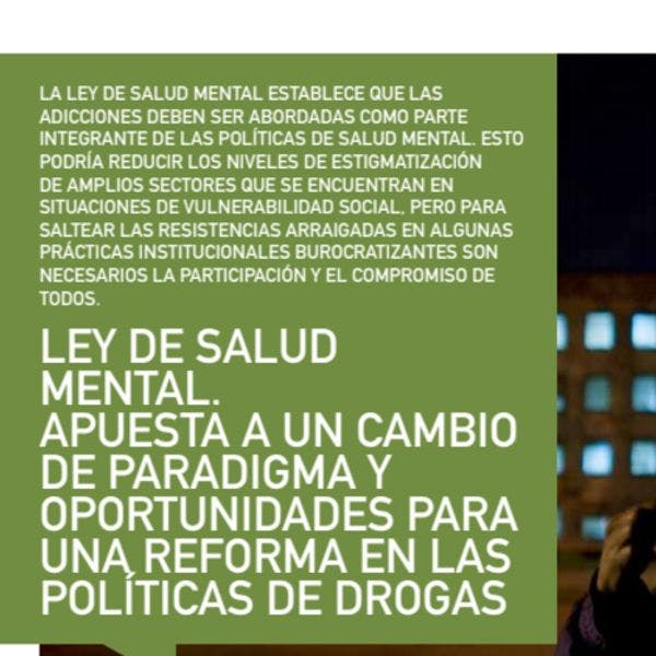 Ley de salud mental y política de drogas en Argentina