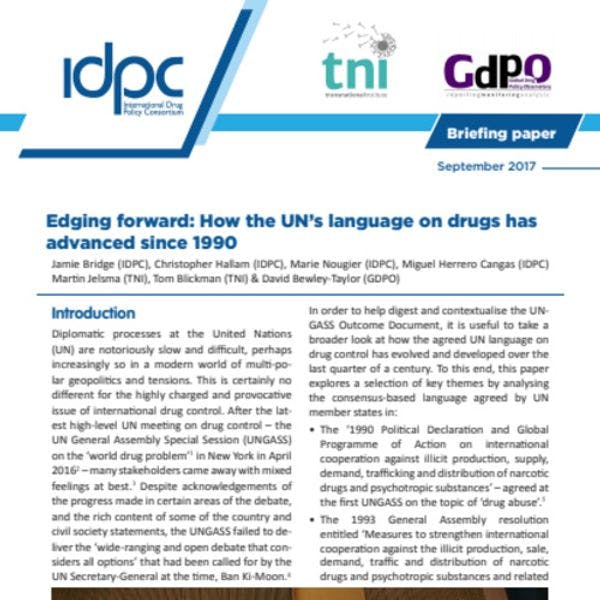 Petit à petit : évolution des déclarations de l'ONU sur la drogue depuis 1990