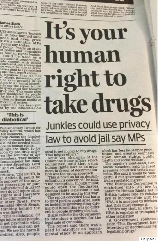 Why the press was wrong about changing drug laws based on Human Rights