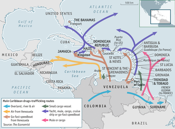 Drugs trafficking in the Caribbean